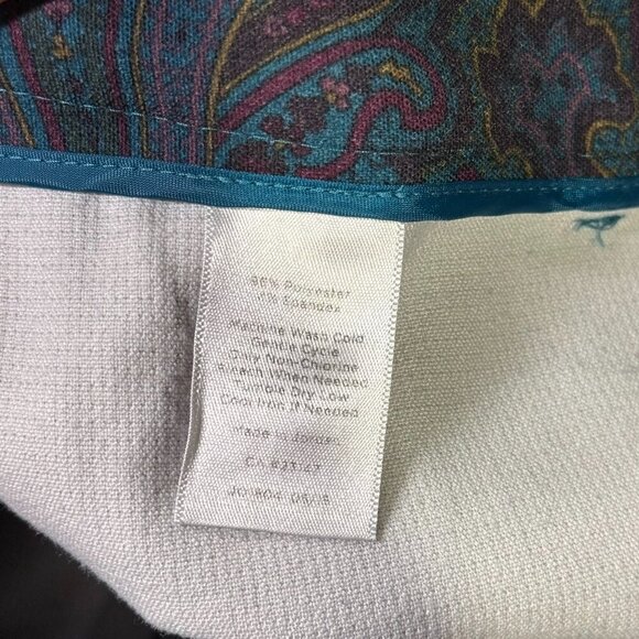 Talbots Hampshire Ankle Pants Paisley Print Straight Leg Size 10 Stretch Career - Picture 10 of 10
